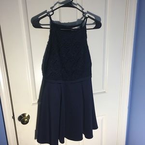 Navy Blue Flare Dress